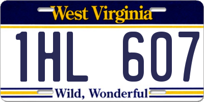 WV license plate 1HL607