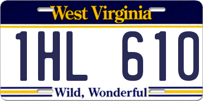 WV license plate 1HL610
