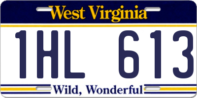 WV license plate 1HL613
