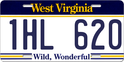 WV license plate 1HL620