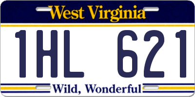 WV license plate 1HL621