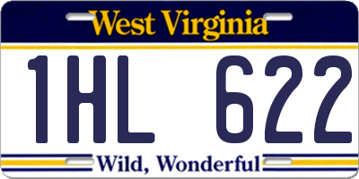 WV license plate 1HL622