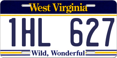 WV license plate 1HL627