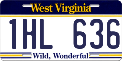 WV license plate 1HL636