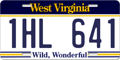 WV license plate 1HL641