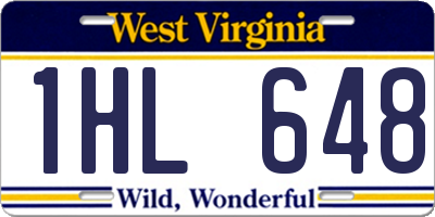 WV license plate 1HL648