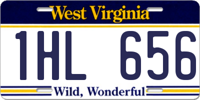 WV license plate 1HL656