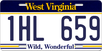 WV license plate 1HL659
