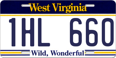 WV license plate 1HL660