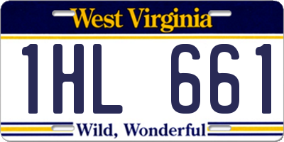WV license plate 1HL661