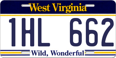 WV license plate 1HL662