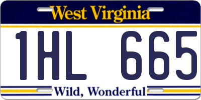 WV license plate 1HL665
