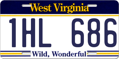 WV license plate 1HL686