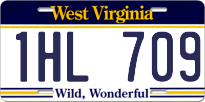 WV license plate 1HL709