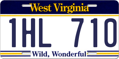 WV license plate 1HL710