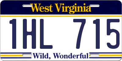 WV license plate 1HL715
