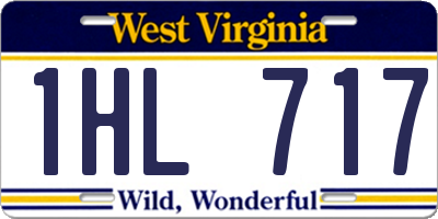 WV license plate 1HL717