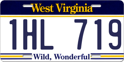 WV license plate 1HL719