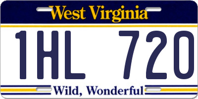 WV license plate 1HL720