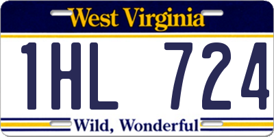 WV license plate 1HL724