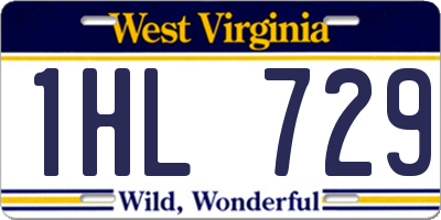WV license plate 1HL729