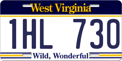 WV license plate 1HL730