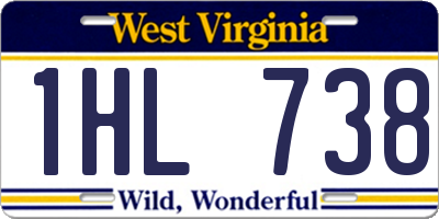 WV license plate 1HL738