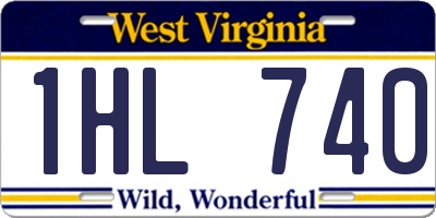 WV license plate 1HL740