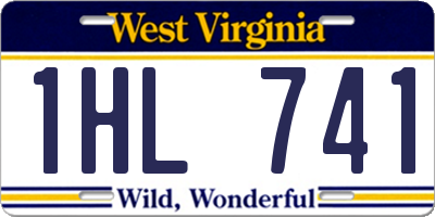 WV license plate 1HL741