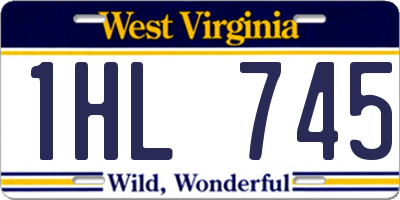 WV license plate 1HL745