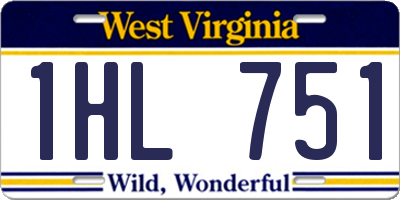 WV license plate 1HL751