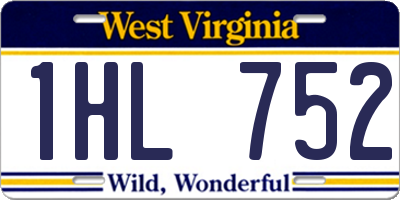 WV license plate 1HL752
