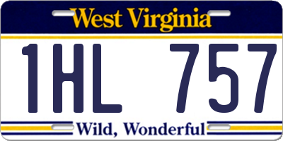 WV license plate 1HL757
