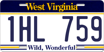 WV license plate 1HL759