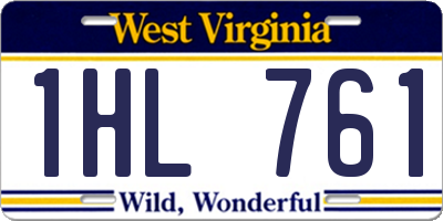 WV license plate 1HL761