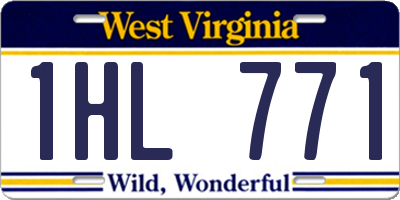 WV license plate 1HL771