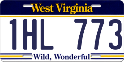 WV license plate 1HL773