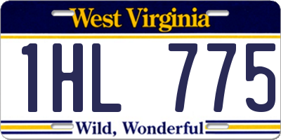 WV license plate 1HL775