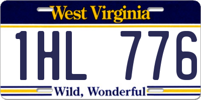 WV license plate 1HL776