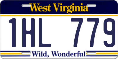 WV license plate 1HL779