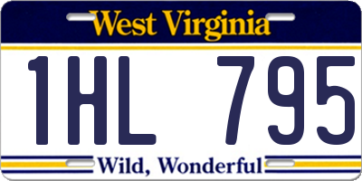 WV license plate 1HL795