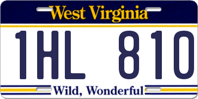 WV license plate 1HL810
