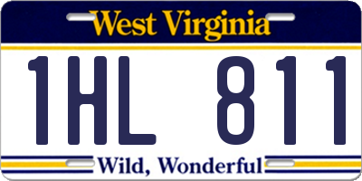 WV license plate 1HL811