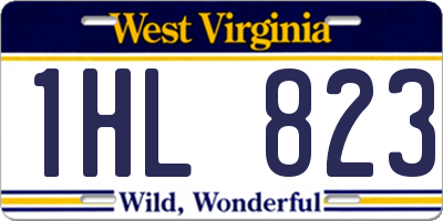 WV license plate 1HL823