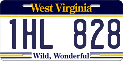 WV license plate 1HL828