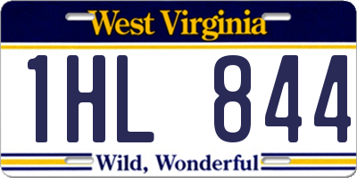 WV license plate 1HL844