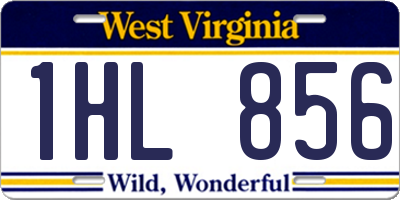 WV license plate 1HL856
