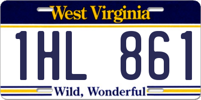 WV license plate 1HL861