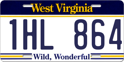 WV license plate 1HL864