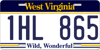 WV license plate 1HL865